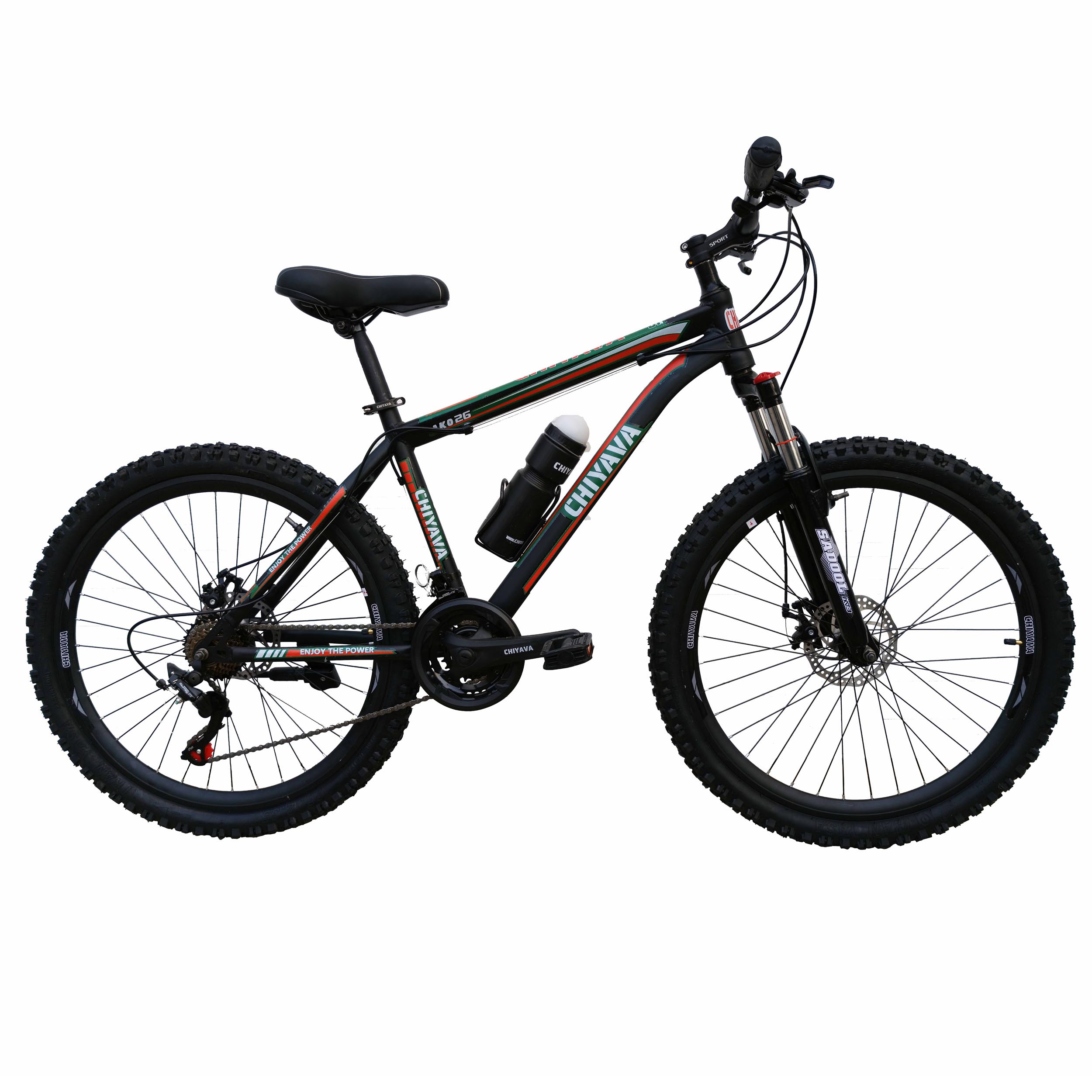 دوچرخه چیاوا مدل آکو سایز 26 دوشاخ کمکدار ترمز دیسکی (مشکی) - Image 2