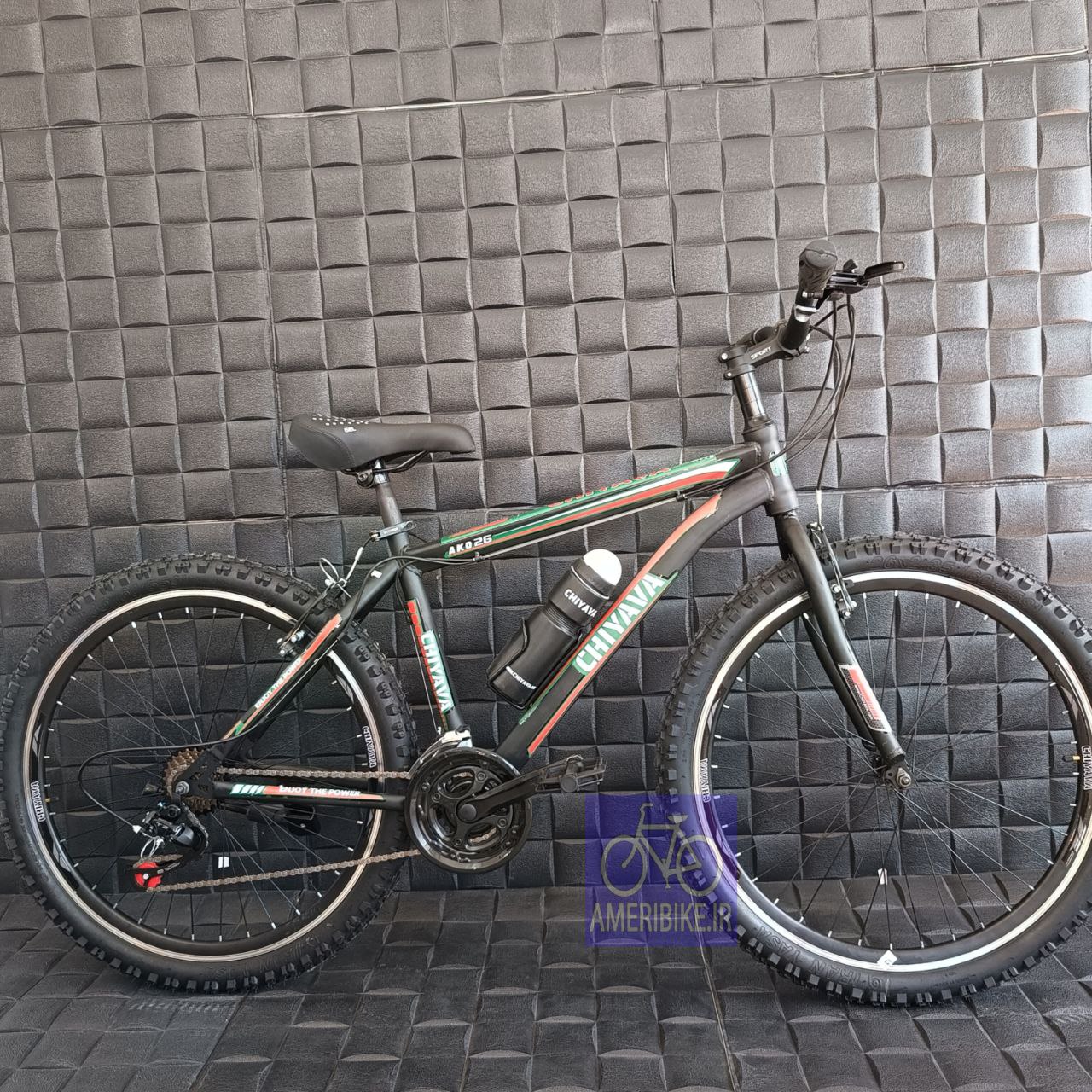 دوچرخه چیاوا مدل آکو سایز 26 ترمز لقمه ای (مشکی)